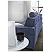 Divano Fisso Sole, Divano A 2 Posti Large, 100% Made In Italy, Sofà Soggiorno In Tessuto, Con Braccioli Slim, Cm 180x95h90, Blu - Foto miniatura 3