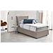 Letto Singolo Marianna, Letto Contenitore Con Rivestimento In Ecopelle, 100% Made In Italy, Apertura Laterale, Con Materasso Cm 80x190 Incluso, Tortora - Foto miniatura 3