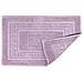 Tappeto Bagno Doccia Spugna Tinta Unita Torino Tappetino Super Assorbente In Cotone Pelo Corto Con Greca 60x180 Lilla - Foto miniatura 3