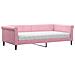Divano Letto Con Materasso Rosa 100x200 Cm In Velluto - Foto miniatura 1