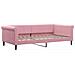 Divano Letto Con Materasso Rosa 100x200 Cm In Velluto - Foto miniatura 2