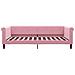 Divano Letto Con Materasso Rosa 100x200 Cm In Velluto - Foto miniatura 8