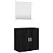 Set Mobili Da Bagno 2 Pz Nero In Legno Multistrato - Foto miniatura 2