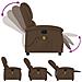 Poltrona Massaggiante Reclinabile Marrone In Tessuto - Foto miniatura 6