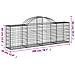 Cesto Gabbione Ad Arco 200x30x60/80 Cm Ferro Zincato - Foto miniatura 4