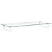 Supporto per Monitor Bianco 80x35x8cm Vetro Temperato e Metallo - Foto miniatura 2