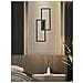 Applique Led Luce Bianca Calda Naturale Lampada Da Parete Rettangolare 32 W Nero - Foto miniatura 1