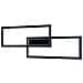 Applique Led Luce Bianca Calda Naturale Lampada Da Parete Rettangolare 32 W Nero - Foto miniatura 4