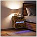Comodino A Parete Con Luci Led Rovere Fumo - Foto miniatura 3