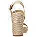 Webbing High Wedge Sandal Sandali Cotone Scarpe Donna Beige Eu 41, Fw0fw08045 Acr - Foto miniatura 3