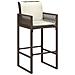 Sgabelli da Bar con Cuscini 2 pz Marroni in Polyrattan - Foto miniatura 8