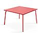 Set Tavolo Giardino + 8 Sedie Impilabili In Metallo Rosso – Oviala Palavas