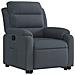 Poltrona Alzapersona Reclinabile Grigio Scuro In Velluto - Foto miniatura 3
