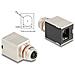 Adattatore M12 X-coded a 8 pin femmina per RJ45 femmina Cat. 6A STP schermato diritto - Foto miniatura 2