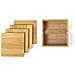 Dam  Set Sottobicchieri 4 Pezzi 11,2x3,6x11,2 Cm. Colore Del Legno - Foto miniatura 1