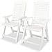Sedie Reclinabili Da Giardino 2 Pz In Plastica Bianca - Foto miniatura 2