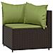 Divani Angolari da Giardino con Cuscini 2pz Polyrattan Marrone - Foto miniatura 3