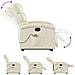 Poltrona Alzapersona Elettrica Reclinabile Crema in Similpelle - Foto miniatura 6