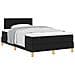 Letto Box Spring con Materasso Nero 120x190 cm Tessuto - Foto miniatura 1