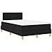 Letto Box Spring con Materasso Nero 120x190 cm Tessuto - Foto miniatura 3