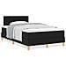 Letto Box Spring con Materasso Nero 120x190 cm Tessuto - Foto miniatura 4