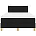 Letto Box Spring con Materasso Nero 120x190 cm Tessuto - Foto miniatura 8