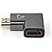 Connettore Adattatore Hdmi Verso Hdmi Femmina Ad Angolo Retto In Alluminio, Grigio - Foto miniatura 4