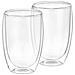 Set Di 2 Bicchieri Per Bevande A Doppia Parete Da 350 Ml In Vetro Borosilicato, Trasparente - Foto miniatura 1