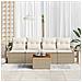 Set Divano da Giardino 5 pcs Beige e bianco - Foto miniatura 3