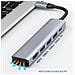 Adattatore Hub 5-in-1 Type-c A Hdmi 4k, Compatibile Con Macbook/huawei, Usb 3.0, Ricarica Pd 100w - Foto miniatura 3