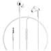 Auricolari Cablati Jack 3,5mm Con Microfono E Telecomando A 3 Pulsanti, Bianco - Foto miniatura 1