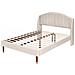 Letto In Velluto Beige Con Design Classico E Moderno - Foto miniatura 3