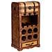 Baul Porta Bottiglie In Legno Marrone 44x30x85h Cm - Foto miniatura 1