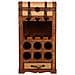 Baul Porta Bottiglie In Legno Marrone 44x30x85h Cm - Foto miniatura 2