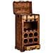 Baul Porta Bottiglie In Legno Marrone 44x30x85h Cm - Foto miniatura 5