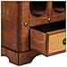 Baul Porta Bottiglie In Legno Marrone 44x30x85h Cm - Foto miniatura 6