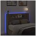 Testata con Mobile e LED Sonoma 140 x 16,5 x 103,5 cm - Foto miniatura 4