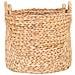 Set Di 2 Cesti Passo Rotondi In Giacinto D'acqua Naturale Con Manici - 30 E 35 Cm - Foto miniatura 3