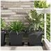 Vaso quadrato per fiori 6 pcs Nero 43 x 43 x 33,5 cm Plastica - Foto miniatura 2