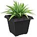 Vaso quadrato per fiori 6 pcs Nero 43 x 43 x 33,5 cm Plastica - Foto miniatura 3