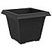 Vaso quadrato per fiori 6 pcs Nero 43 x 43 x 33,5 cm Plastica - Foto miniatura 5