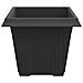 Vaso quadrato per fiori 6 pcs Nero 43 x 43 x 33,5 cm Plastica - Foto miniatura 6