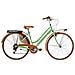 Bici Misura 28 Linea Retro Bicicletta Donna Retro6vd Con Cambio 6v Completa Di Accessori Con Luci A Led Finiture Marroni - 44 Verde Pastello Marrone - Foto miniatura 1