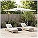 Ombrello da giardino 200 x 300 cm Poliestere Rettangolare Crema - Foto miniatura 2