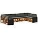 Set di divani da esterno 10 pcs Naturale e Antracite Poliestere - Foto miniatura 1