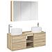 Set di mobili per il bagno 4 pcs Rovere Sonoma - Foto miniatura 1
