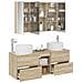 Set di mobili per il bagno 4 pcs Rovere Sonoma - Foto miniatura 3