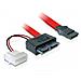 Cable SATA Slimline female + 2pin power > SATA, Rosso - Foto miniatura 1