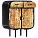 Credenza 60x30x75 Cm Legno Massello Di Mango E Ferro - Foto miniatura 2