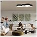 Novità! Plafoniera Nera Per Cucina E Camera - Pvc - Arena 35 Sl. 0121 Lampada Da Soffitto Rotonda, Stile Moderno, A 2 Luci Led E-27 *** Lampade - I Prezzi Più Bassi Su Amazon! - Foto miniatura 12
